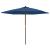 Umbrelă de soare de grădină stâlp din lemn, albastru, 299x240cm GartenMobel Dekor