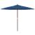 Umbrelă de soare de grădină stâlp din lemn, albastru, 299x240cm GartenMobel Dekor