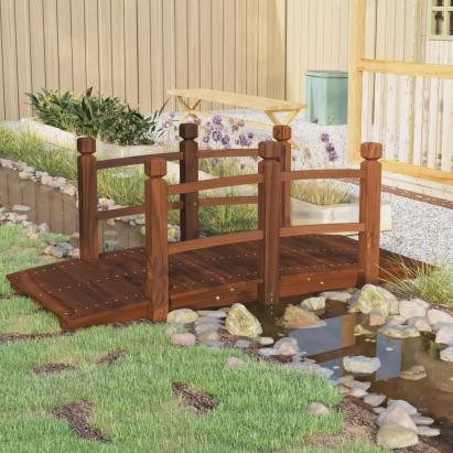 Pod de grădină cu balustrade, 150x67x56 cm, lemn masiv de molid GartenMobel Dekor
