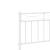 Cadru de pat metalic cu tăblie de cap/picioare, alb, 75x190 cm GartenMobel Dekor