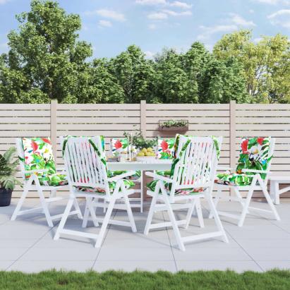 Perne scaune cu spătar jos, 6 buc., multicolor, textil oxford GartenMobel Dekor