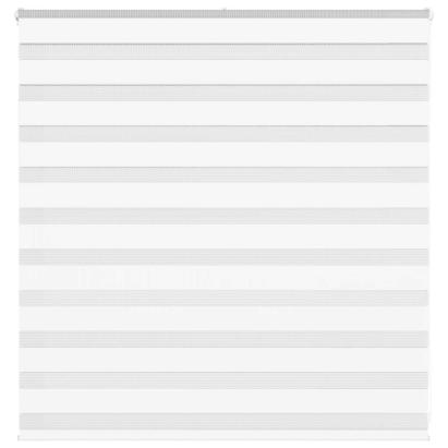 Jaluzea tip zebra alb lățime țesătură 135,9 cm poliester GartenMobel Dekor