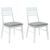 Scaune de dining 2 pcs Alb 43 x 54 x 89 cm GartenMobel Dekor