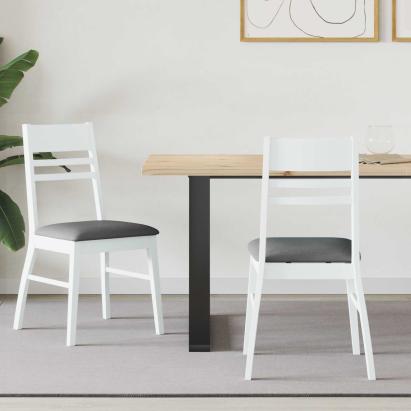 Scaune de dining 2 pcs Alb 43 x 54 x 89 cm GartenMobel Dekor