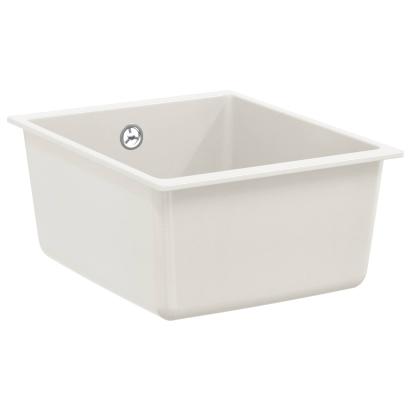 Chiuvetă Alb 370 x 460 mm 80% Quartz și 20% Rășină GartenMobel Dekor