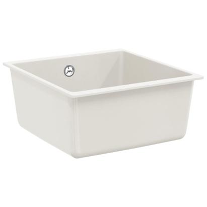 Chiuvetă Alb 430 x 460 mm 80% Quartz și 20% Rășină GartenMobel Dekor