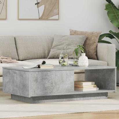 Masă de cafea Gri din beton 95 x 55 x 31 cm Lemn compozit GartenMobel Dekor