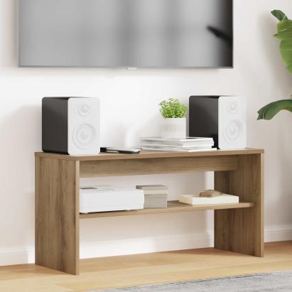 Cabinet TV Stejar Artizanal 80 x 30 x 40 cm Lemn compozit GartenMobel Dekor