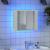 804961  Dulap baie cu oglindă LED alb lucios 60x12x45 cm acril GartenMobel Dekor