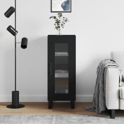 Servantă, negru, 34,5x34x90 cm, lemn compozit GartenMobel Dekor