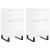 Servante, 2 buc., alb extralucios, 40x35x70 cm, lemn prelucrat GartenMobel Dekor