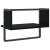 Raft de perete cu bare, negru, 40x25x30 cm GartenMobel Dekor