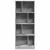 Bibliotecă, gri beton, 57x28,5x141 cm, lemn prelucrat GartenMobel Dekor