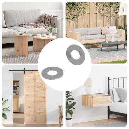 Îmbinări 2 pcs Argintiu 16 x 16 x 1,5 cm Fier GartenMobel Dekor