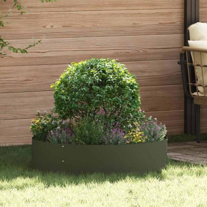Vază pentru Grădină 5 pcs Verde măsliniu 80 x 80 x 20 cm GartenMobel Dekor