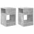 Masă laterală 2 pcs Gri din beton 30,5 x 30 x 45 cm GartenMobel Dekor