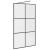 Paravan de duș walk-in negru 115x195 cm sticlă ESG transparentă GartenMobel Dekor