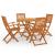 Set mobilier de exterior pliabil, 5 piese, lemn masiv eucalipt GartenMobel Dekor