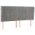 Tăblie de pat cu aripioare gri deschis 203x23x118/128cm catifea GartenMobel Dekor