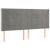 Tăblie de pat cu aripioare gri deschis 203x16x118/128cm catifea GartenMobel Dekor