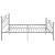 Cadru de pat, gri, 180x200 cm, metal GartenMobel Dekor