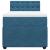 Pat box spring cu saltea, albastru, 90x190 cm, catifea GartenMobel Dekor