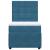 Pat box spring cu saltea, albastru, 90x190 cm, catifea GartenMobel Dekor
