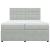 Pat box spring cu saltea, gri deschis, 200x200 cm, catifea GartenMobel Dekor