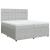 Pat box spring cu saltea, gri deschis, 200x200 cm, catifea GartenMobel Dekor