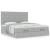 Cadru de pat otoman cu saltele Gri deschis 200x200cm catifea GartenMobel Dekor
