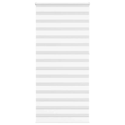 Jaluzea tip zebra alb lățime țesătură 105,9 cm poliester GartenMobel Dekor