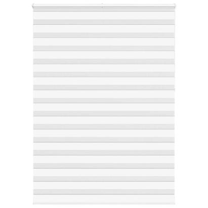 Jaluzea tip zebra alb lățime țesătură 160,9 cm poliester GartenMobel Dekor