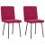Scaune de bucătărie, 2 buc., roșu vin, catifea GartenMobel Dekor