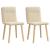 Scaune de bucătărie, 2 buc., crem, material textil GartenMobel Dekor