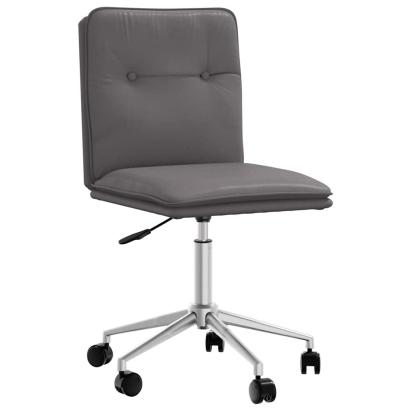 Scaun de bucătărie, gri, piele ecologică GartenMobel Dekor