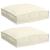 Pernă 2 pcs Crem 40 x 40 x 8 cm Material Oxford GartenMobel Dekor