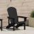 Scaun Adirondack Negru 82 x 74 x 92 cm HDPE GartenMobel Dekor