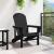 Scaun Adirondack Negru 82 x 74 x 92 cm HDPE GartenMobel Dekor