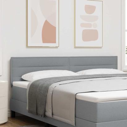 Tăblie cap cu headboard Gri deschis 180 cm Piele artificială GartenMobel Dekor