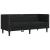 Canapea Negru 174 x 74,5 x 70,5 cm PVC GartenMobel Dekor