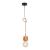 Lampa suspendata Corby 95 cm 1 x E27 max 20W metal lemn funie iuta [lux.pro] HausGarden Leisure