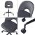 Scaun birou Kajaani 77-87x 50,5x54 cm rotativ gri [en.casa] HausGarden Leisure