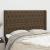 Tăblie de pat cu aripioare maro închis 147x16x118/128 cm textil GartenMobel Dekor