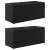 Jardiniere grădină 2 ghivece 2 buc. negru 72x30x32 cm poliratan GartenMobel Dekor