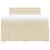 Pat continental cu saltea, crem, 140x200 cm, material textil GartenMobel Dekor