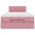 Cadru de pat otoman cu saltea, catifea roz 120x200cm GartenMobel Dekor