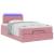 Cadru de pat otoman cu saltea, catifea roz 120x200cm GartenMobel Dekor