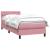 Pat box spring cu saltea, roz, 90x220 cm, catifea GartenMobel Dekor