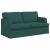 Canapea 2 pcs Verde închis Metal GartenMobel Dekor