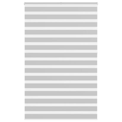 Jaluzea tip zebra gri deschis lățime țesătură 140,9cm poliester GartenMobel Dekor